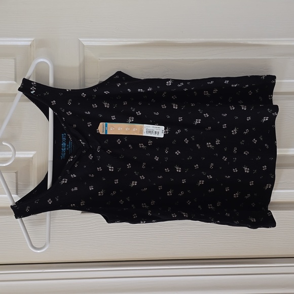 THEREABOUTS GIRLS BLACK FLORAL SUMMER TANK TOP SIZE XL - Picture 2 of 9